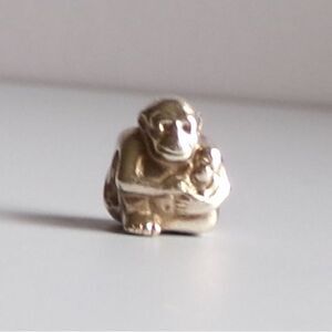 Pandora 925 Ale Sterling Silver Monkey with baby charm.